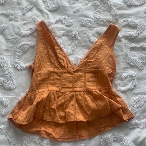 Burnt orange tank top blouse